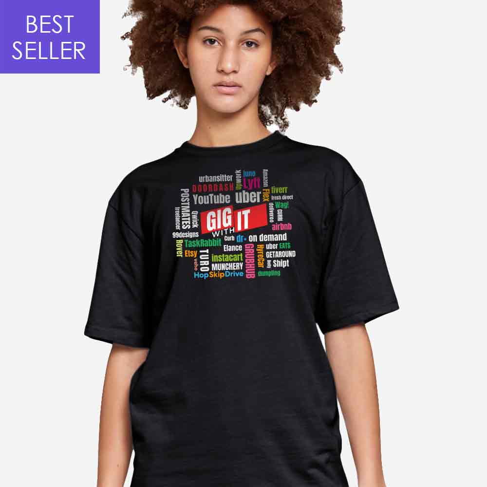 GIG WITH IT MULTI-APP PREMIUM 100% COTTON TSHIRT FOR WOMEN AND MEN